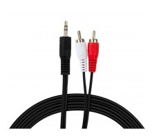 Кабель мультимедійний Jack 3.5mm male to 2xRCA 5.0m Vinga (VCPDCJ35MRCA25BK)