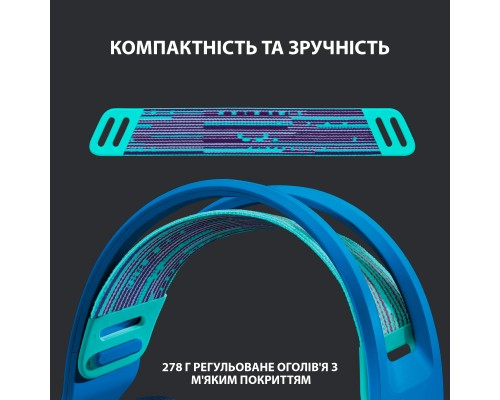 Навушники Logitech G733 Lightspeed Wireless RGB Gaming Headset Blue (981-000943)