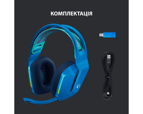 Навушники Logitech G733 Lightspeed Wireless RGB Gaming Headset Blue (981-000943)