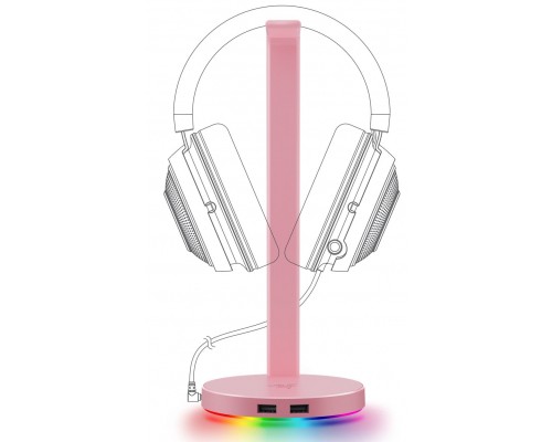 Підставка для гарнітури Razer Base Station V2 Chroma Quartz (RC21-01510200-R3M1)