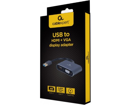 Перехідник USB-A to HDMI/VGA Cablexpert (A-USB3-HDMIVGA-01)