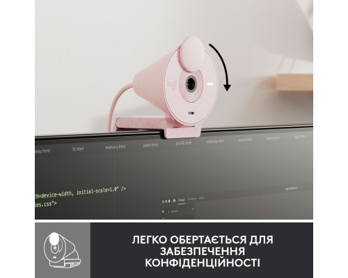 Веб-камера Logitech Brio 300 FHD Rose (960-001448)