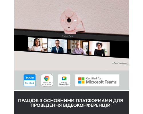 Веб-камера Logitech Brio 300 FHD Rose (960-001448)