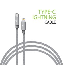 Дата кабель USB-C to Lightning 1.0m CBGNYTL1 30W Grey Intaleo (1283126559587)