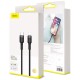 Дата кабель USB-C to Lightning 1.0m 18W 2.1A Cafule Black-Grey Baseus (CATLKLF-G1)