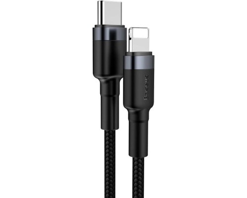 Дата кабель USB-C to Lightning 1.0m 18W 2.1A Cafule Black-Grey Baseus (CATLKLF-G1)