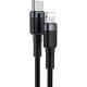 Дата кабель USB-C to Lightning 1.0m 18W 2.1A Cafule Black-Grey Baseus (CATLKLF-G1)