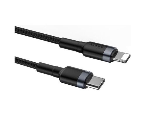 Дата кабель USB-C to Lightning 1.0m 18W 2.1A Cafule Black-Grey Baseus (CATLKLF-G1)