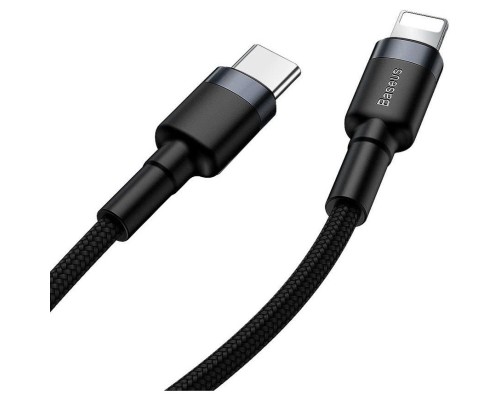 Дата кабель USB-C to Lightning 1.0m 18W 2.1A Cafule Black-Grey Baseus (CATLKLF-G1)