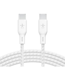 Дата кабель USB-C to USB-C 2.0m 100W white Belkin (CAB014BT2MWH)