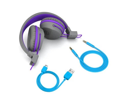 Навушники Jlab JBuddies Studio Wireless Graphite/Purple (IEUHBSTUDIORGRYPRPL4)