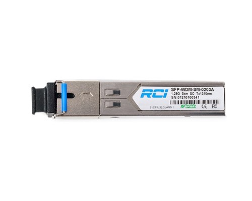 Модуль SFP 1G, 3km, SC, Tx 1310nm RCI (SFP-WDM-SM-0203A)