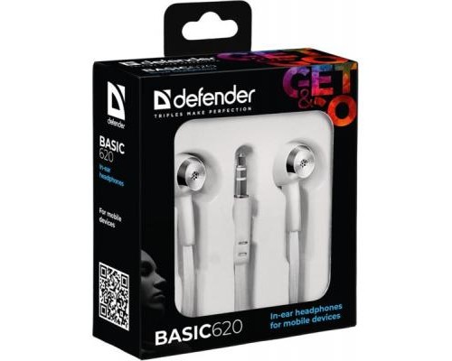 Навушники Defender Basic-620 White (63625)