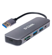 Концентратор D-Link DUB-1325 2xUSB3.0, 1xUSB TypeC, 1xSD, 1x-microSD, USB 3.0 (DUB-1325)