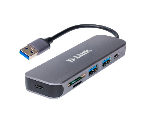 Концентратор D-Link DUB-1325 2xUSB3.0, 1xUSB TypeC, 1xSD, 1x-microSD, USB 3.0 (DUB-1325)