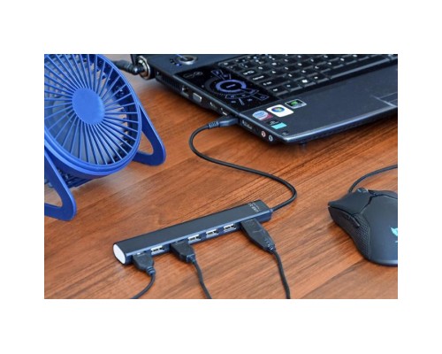 Концентратор Gembird 7 x USB 2.0 black (UHB-U2P7-04)