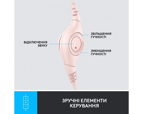 Навушники Logitech H390 USB Rose (981-001281)