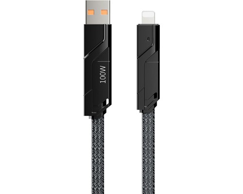Дата кабель USB 2.0 AM/USB-C to Lightning + Type-C 1.5m PD-B96th Black Proda (PD-B96th-BK)