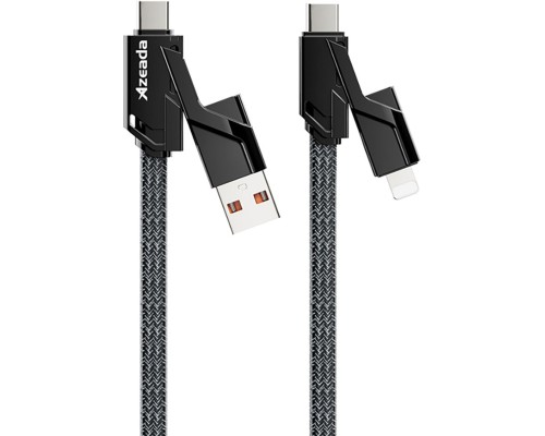 Дата кабель USB 2.0 AM/USB-C to Lightning + Type-C 1.5m PD-B96th Black Proda (PD-B96th-BK)