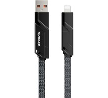 Дата кабель USB 2.0 AM/USB-C to Lightning + Type-C 1.5m PD-B96th Black Proda (PD-B96th-BK)