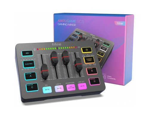 Мікшерний пульт Fifine Sound Card Black (SC3)