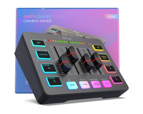 Мікшерний пульт Fifine Sound Card Black (SC3)