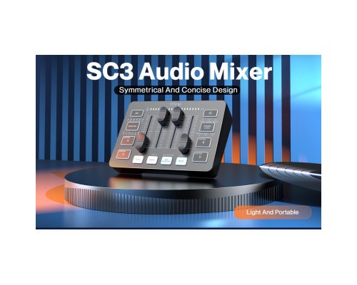Мікшерний пульт Fifine Sound Card Black (SC3)