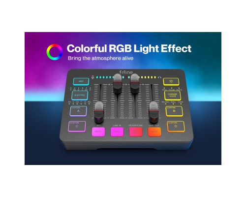 Мікшерний пульт Fifine Sound Card Black (SC3)