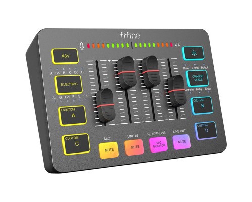 Мікшерний пульт Fifine Sound Card Black (SC3)
