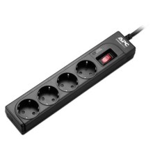 Мережевий фільтр живлення APC Essential SurgeArrest 4 outlets, Black (P43B-RS)
