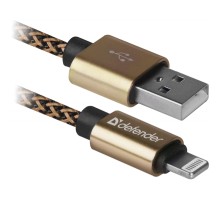 Дата кабель USB 2.0 AM to Lightning 1.0m gold Defender (87806)
