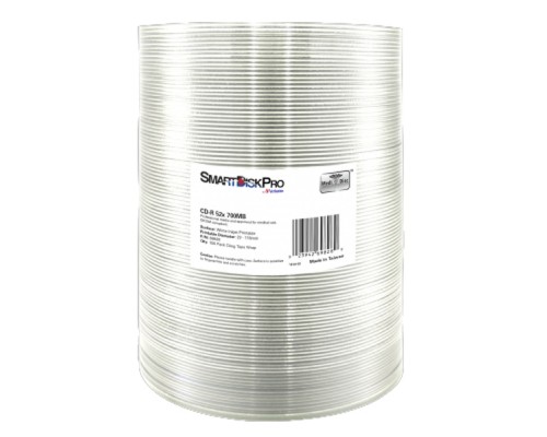 Диск CD SmartDisk PRO CD-R 700MB 52X White InkJet Printable WRAP(23-118 мм) 10 (69828)