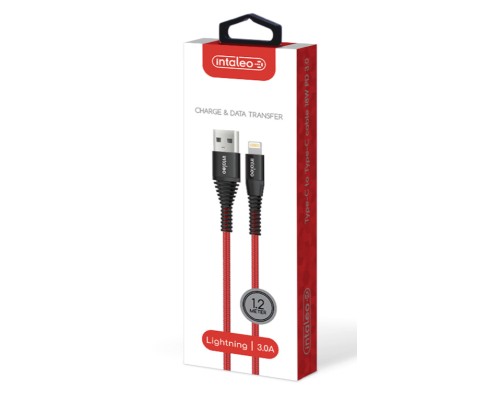 Дата кабель USB 2.0 AM to Lightning 1.2m CBRNYL1 Red Intaleo (1283126559471)