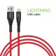 Дата кабель USB 2.0 AM to Lightning 1.2m CBRNYL1 Red Intaleo (1283126559471)