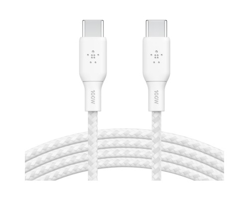 Дата кабель USB-C to USB-C 3.0m 100W white Belkin (CAB014BT3MWH)