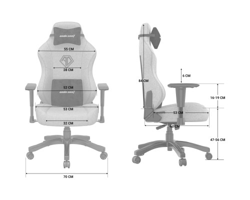 Крісло ігрове Anda Seat Phantom Tiger Edition Size L Black (AD18Y-14-B-PV/C)