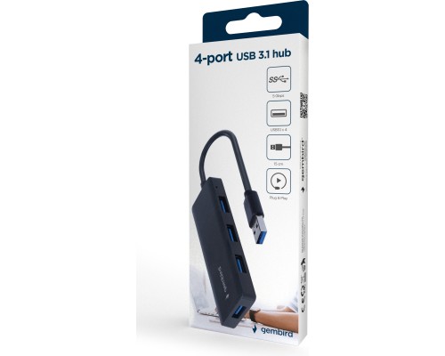 Концентратор Gembird 4 x USB 3.1 (UHB-U3P4-03)