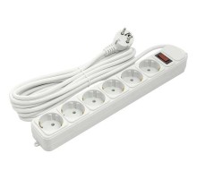 Мережевий фільтр живлення PowerPlant 5 м, 6 розеток (JY-1057/5) (PPSA10M50S6)