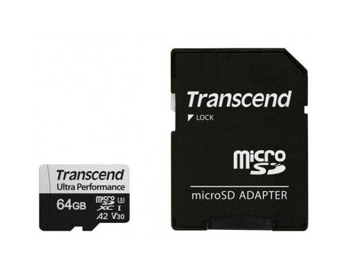 Карта пам'яті Transcend 64GB microSDXC class 10 UHS-I U3 A2 (TS64GUSD340S)