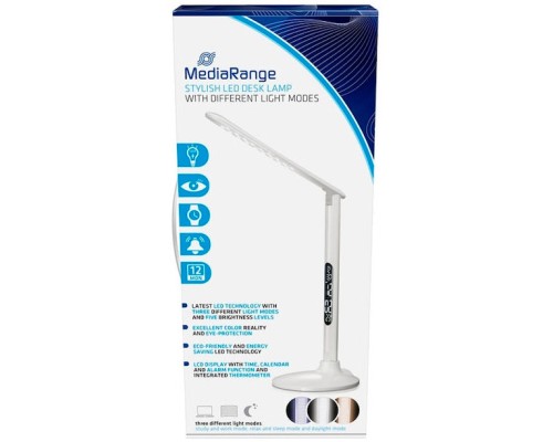 Настільна лампа Mediarange Stylish LED desk lamp with different light modes, white (MROS501)