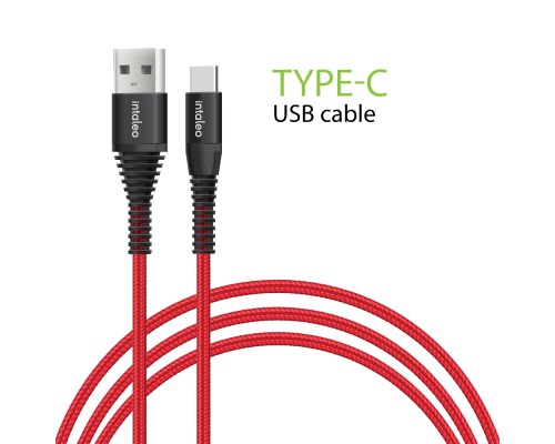 Дата кабель USB 2.0 AM to Type-C 1.2m CBRNYT1 Red Intaleo (1283126559464)