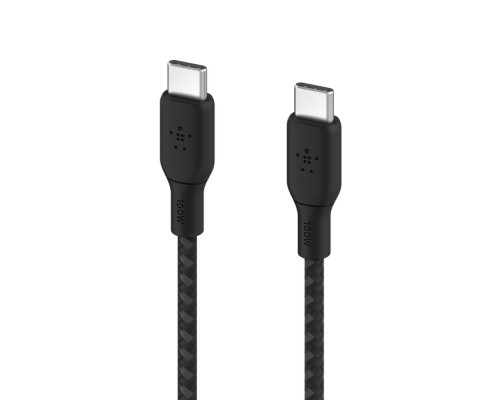 Дата кабель USB-C to USB-C 3.0m 100W black Belkin (CAB014BT3MBK)