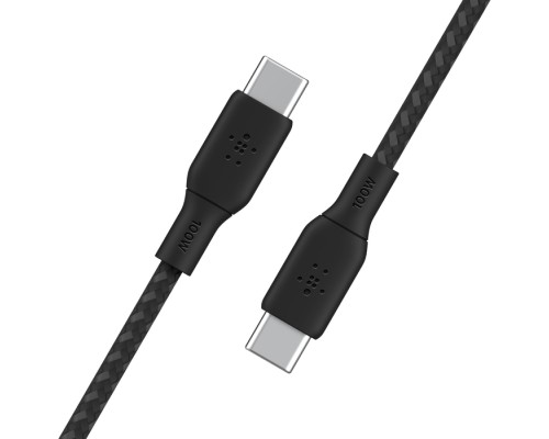 Дата кабель USB-C to USB-C 3.0m 100W black Belkin (CAB014BT3MBK)