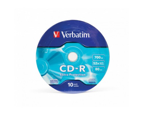Диск CD Verbatim CD-R 700Mb 52x Spindle Wrap box Extra (43725)