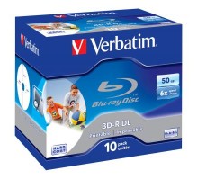 Диск BD Verbatim DL 50Gb 6x Jewel 10шт Wide Printabl (43736)