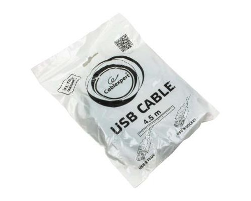 Дата кабель USB 2.0 AM/AF 4.5m Cablexpert (CCP-USB2-AMAF-15C)