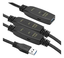 Адаптер USB 3.0 AM - AF, 20 m, active PowerPlant (CA912865)