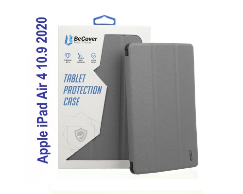 Чохол до планшета BeCover Soft Edge Pencil mount Apple iPad Air 4 10.9 2020/2021 Gray (706820)
