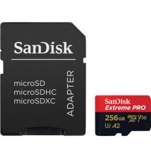 Карта пам'яті SanDisk 256 GB microSDXC UHS-I U3 Extreme Pro+SD Adapter (SDSQXCD-256G-GN6MA)