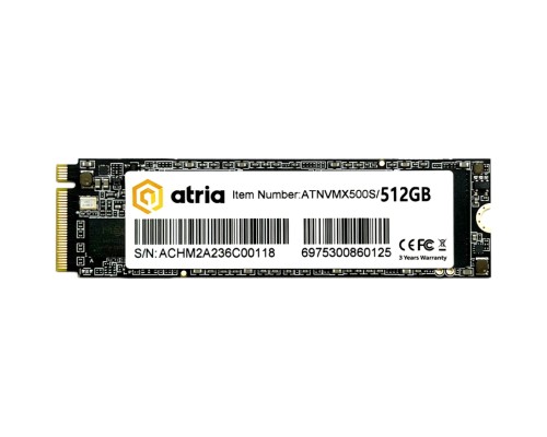 Накопичувач SSD M.2 2280 512GB X500S ATRIA (ATNVMX500S/512)